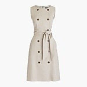 J Crew Tan Linen Dress - Size 6